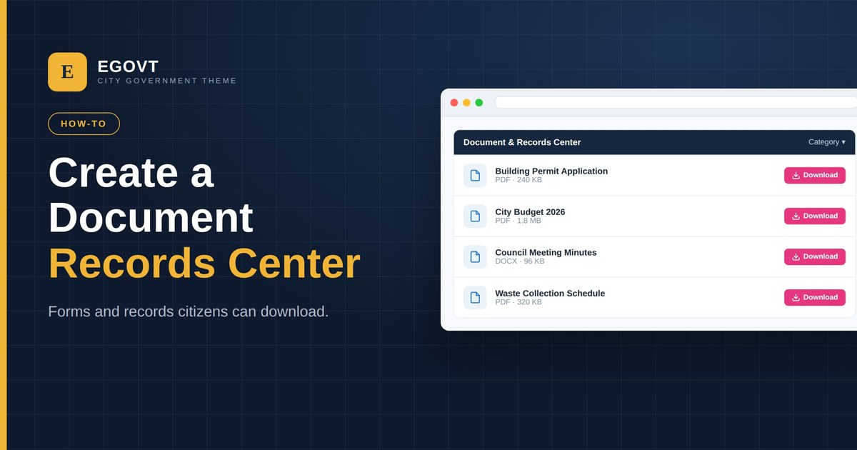 Building a document and records center in WordPress with Egovt