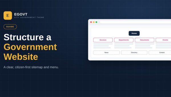 Planning a clear government website structure and sitemap