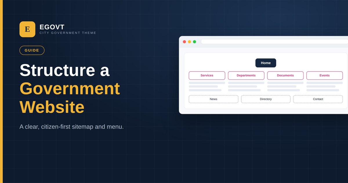 Planning a clear government website structure and sitemap