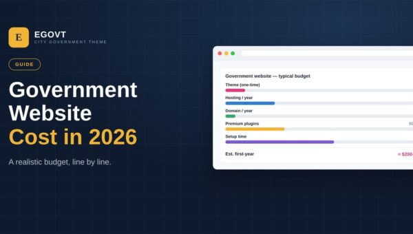 A realistic 2026 cost breakdown for a government website