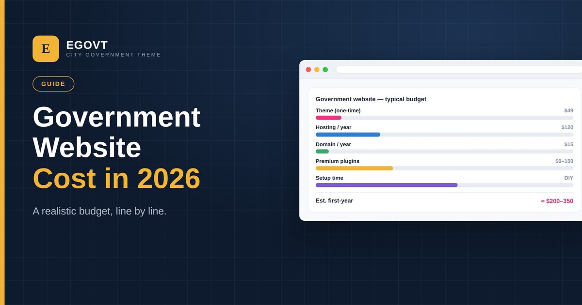 A realistic 2026 cost breakdown for a government website