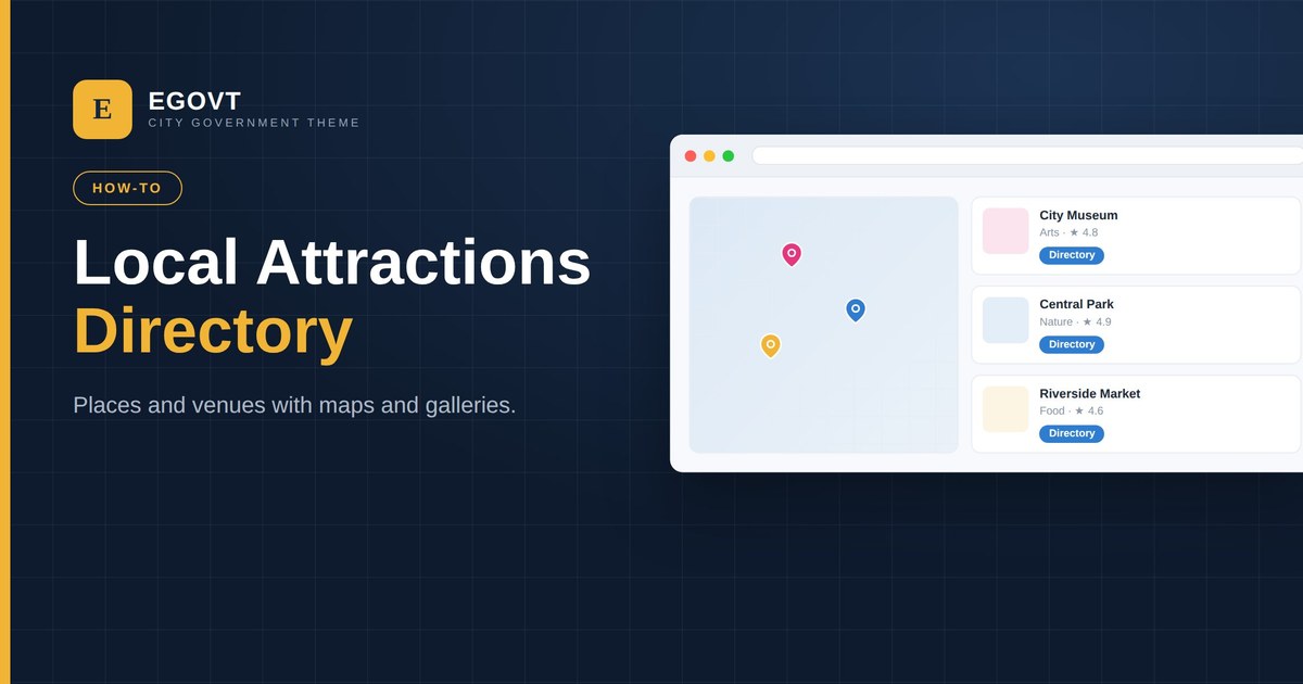 Building a local places and attractions directory in WordPress with Egovt