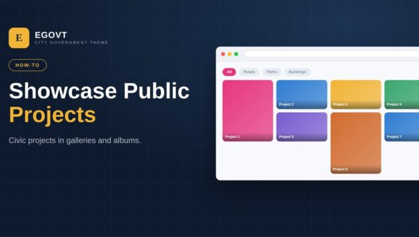Showcasing public projects and achievements in WordPress with Egovt
