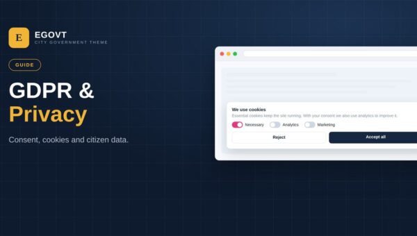 GDPR and privacy compliance for a government website