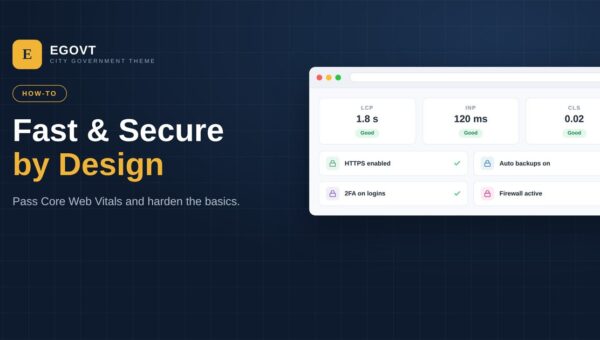 Improving speed and security on a WordPress government website
