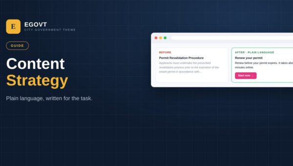 A content strategy for a government website using plain language