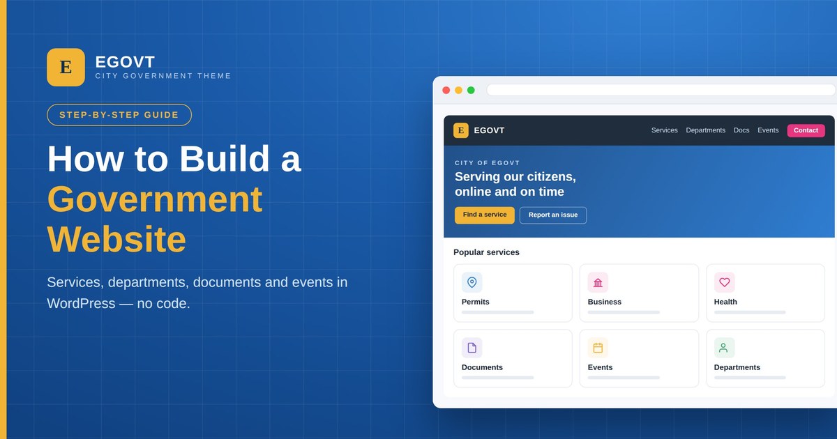 How to Build a Government Website With WordPress (Step-by-Step Guide)