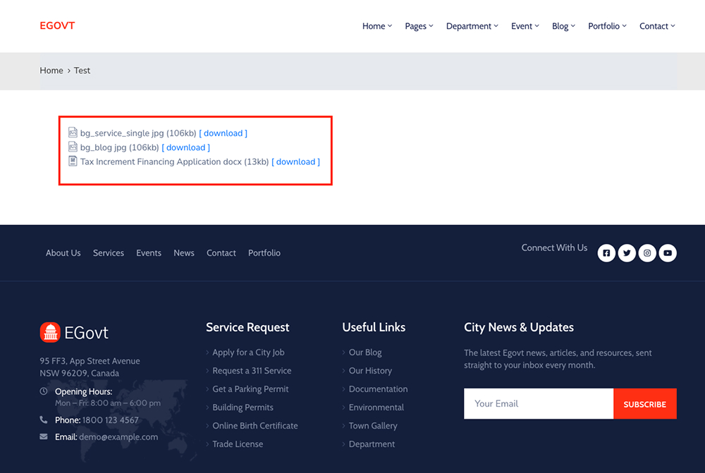 file list element frontend